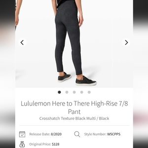 Lululemon Here to There Pant